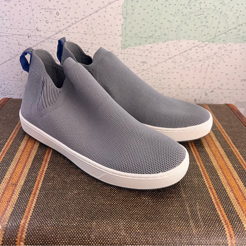 LL Bean Eco Bay Knit Slip-On Sneakers Gray Chelsea Shoes Women's Size 7